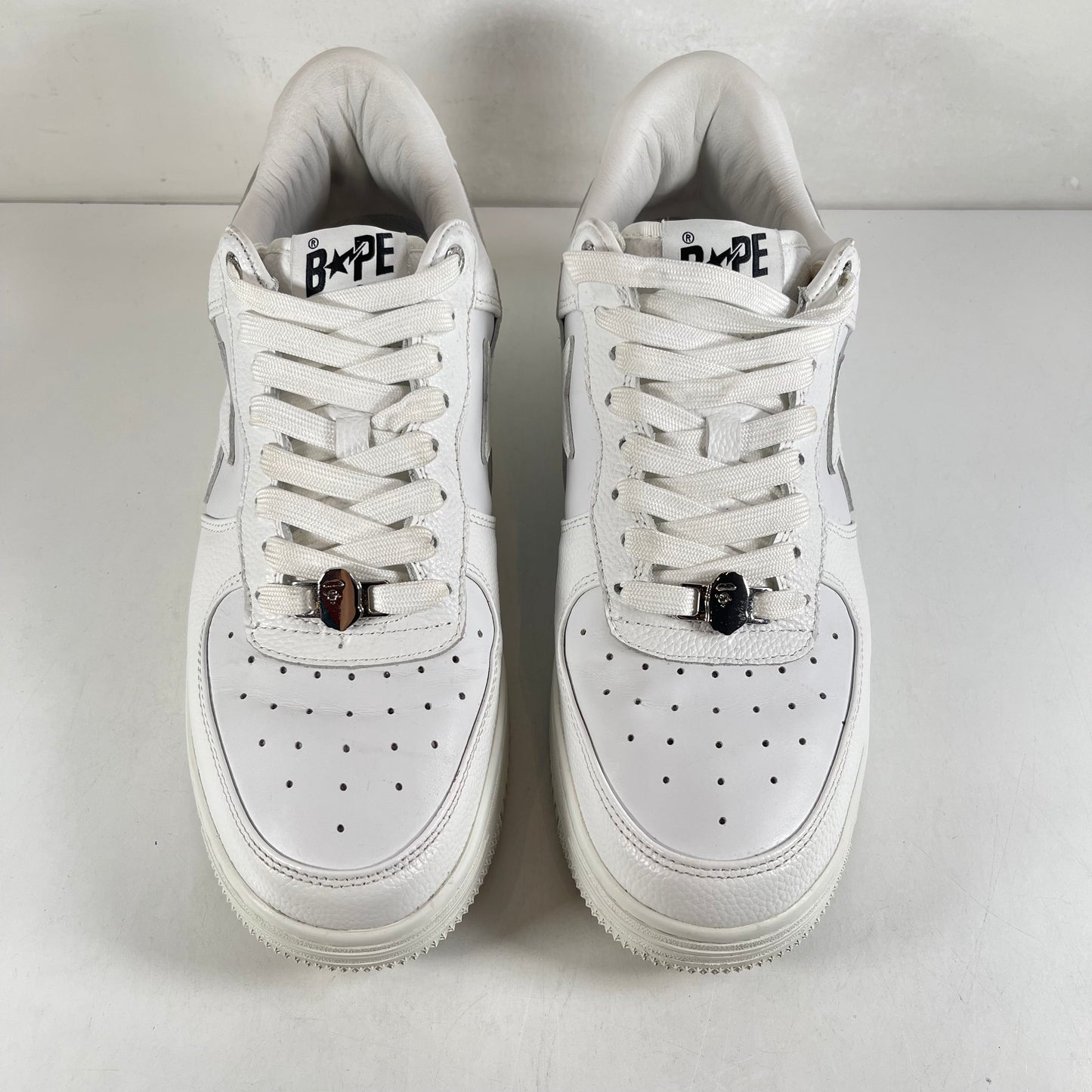 A Bathing Ape Bape Sta Low M2 White Leather (2020) [USED] - 11 M (Used)