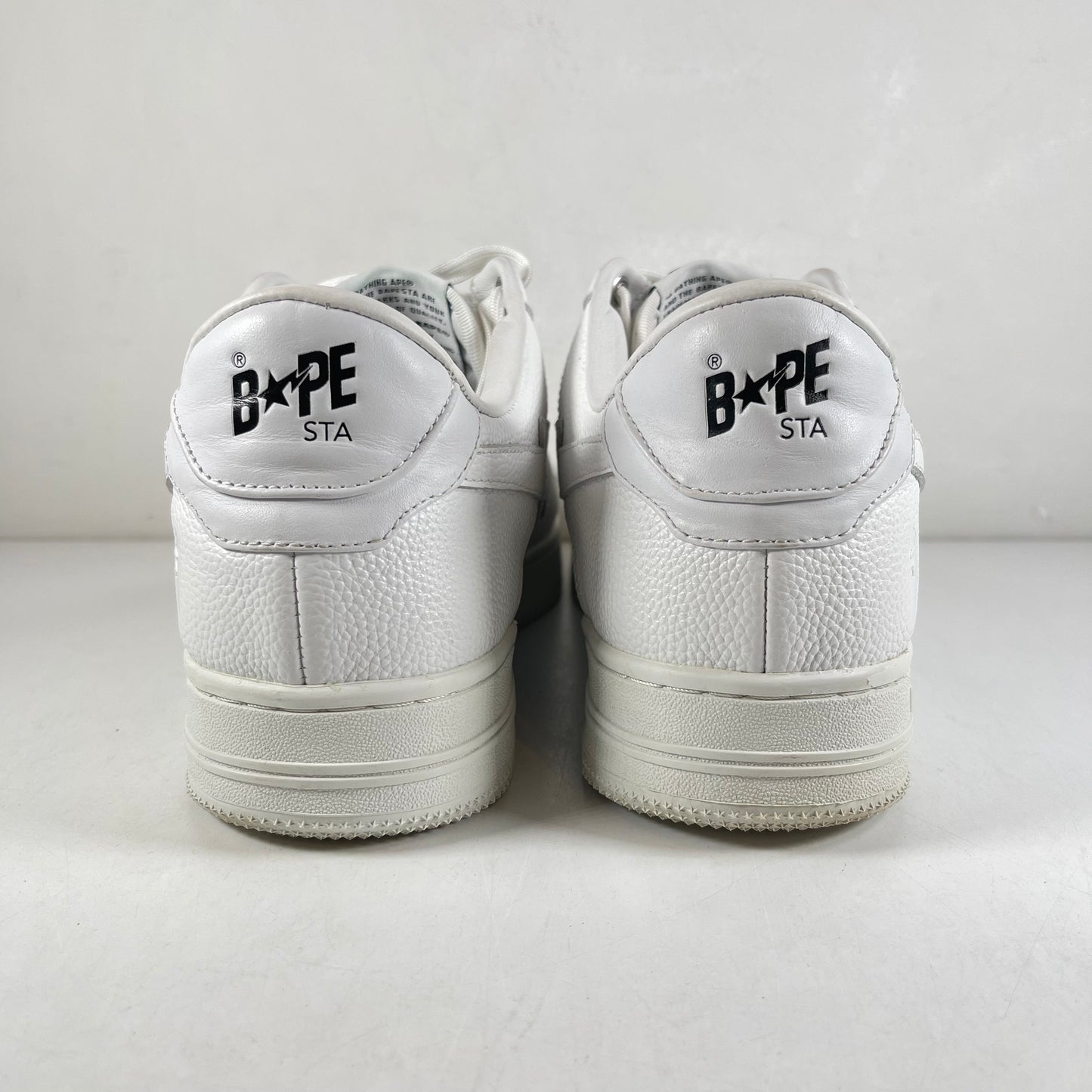 A Bathing Ape Bape Sta Low M2 White Leather (2020) [USED] - 11 M (Used)