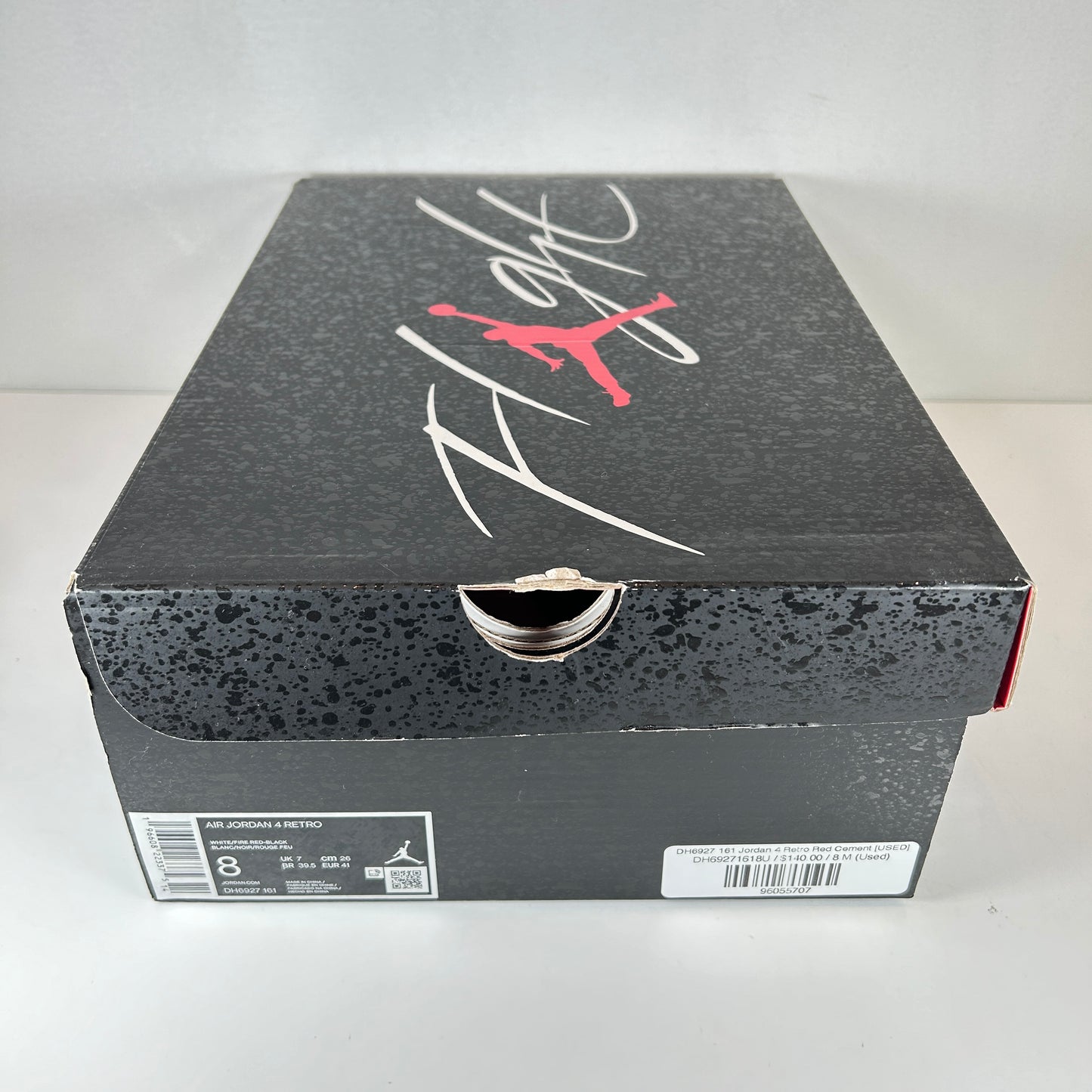 DH6927 161 Jordan 4 Retro Red Cement [USED] - 8 M (Used)