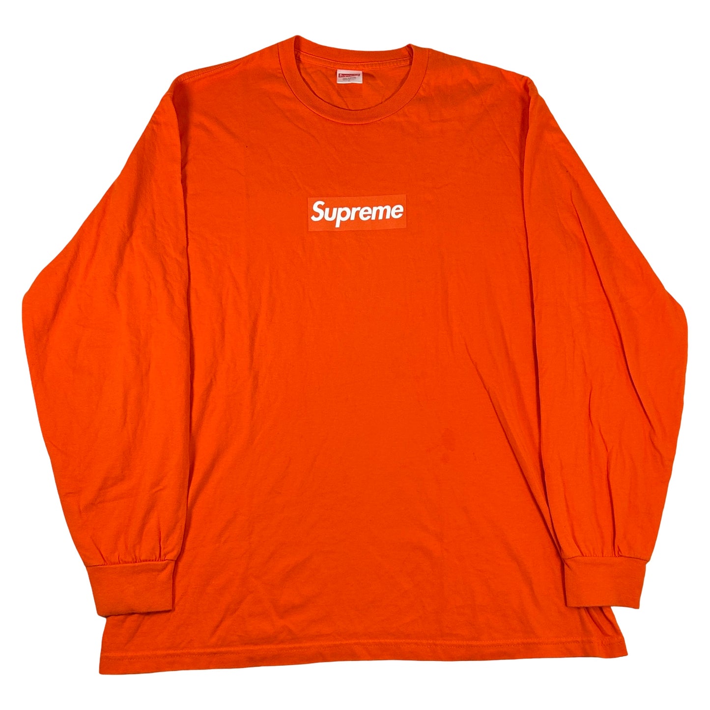 Supreme Box Logo L/S Tee Orange [USED] - L (Used)
