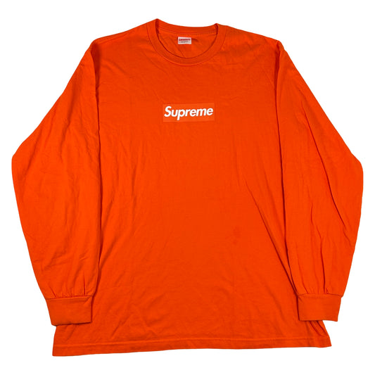 Supreme Box Logo L/S Tee Orange [USED] - L (Used)
