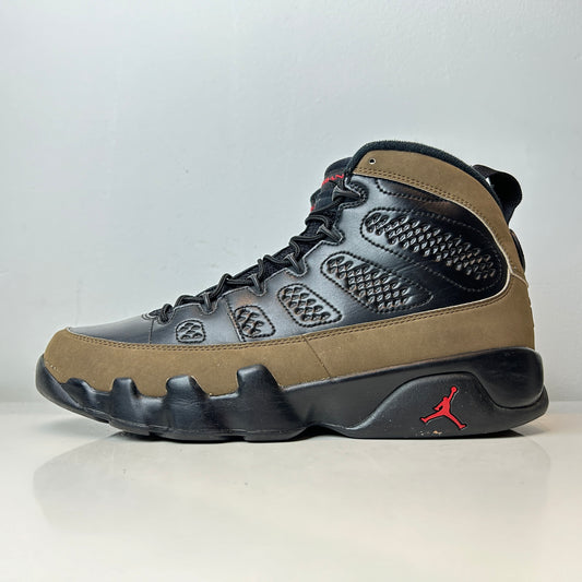 302370 020 Jordan 9 Retro Olive (2012) [USED] - 8.5 M (Used) (No Box)