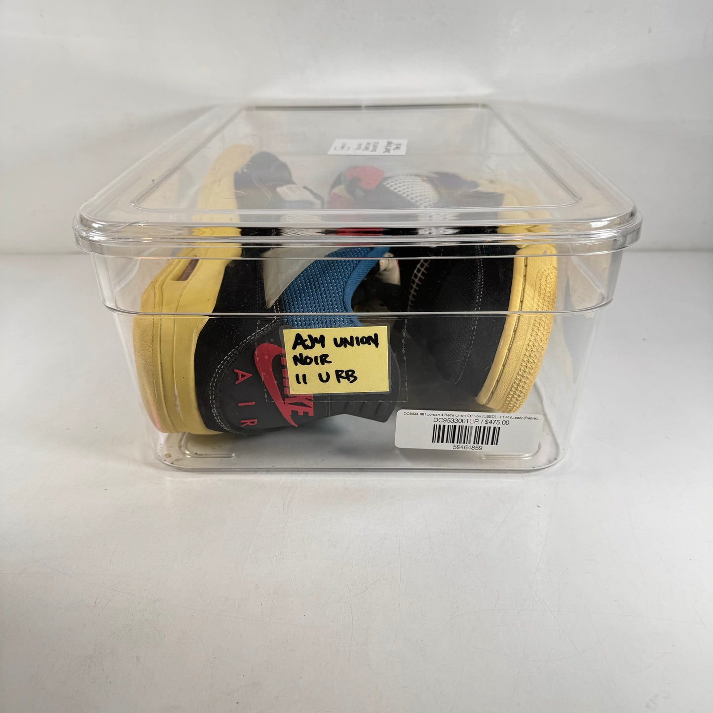 DC9533 001 Jordan 4 Retro Union Off Noir [USED] - 11 M (Used) (Replace Box)