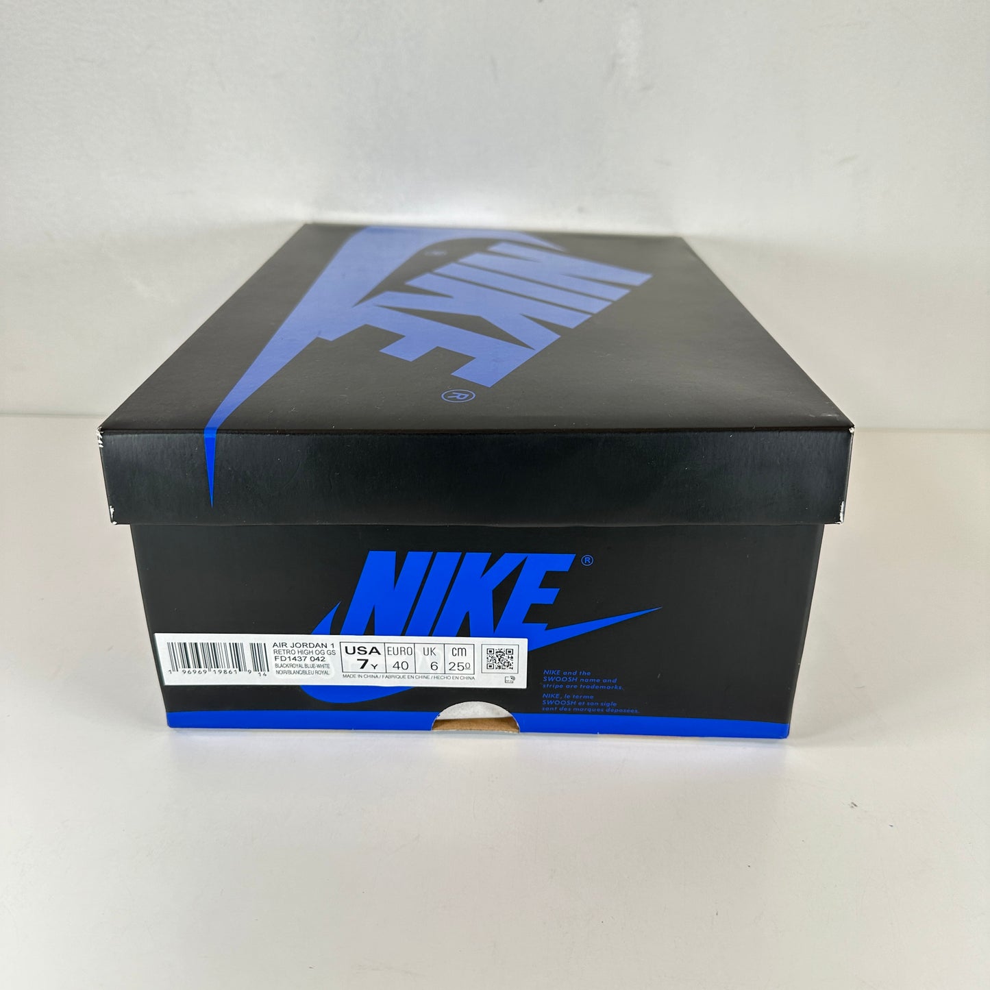 FD1437 042 Jordan 1 Retro High OG Royal Reimagined (GS) [USED] - 7 Y (Used)