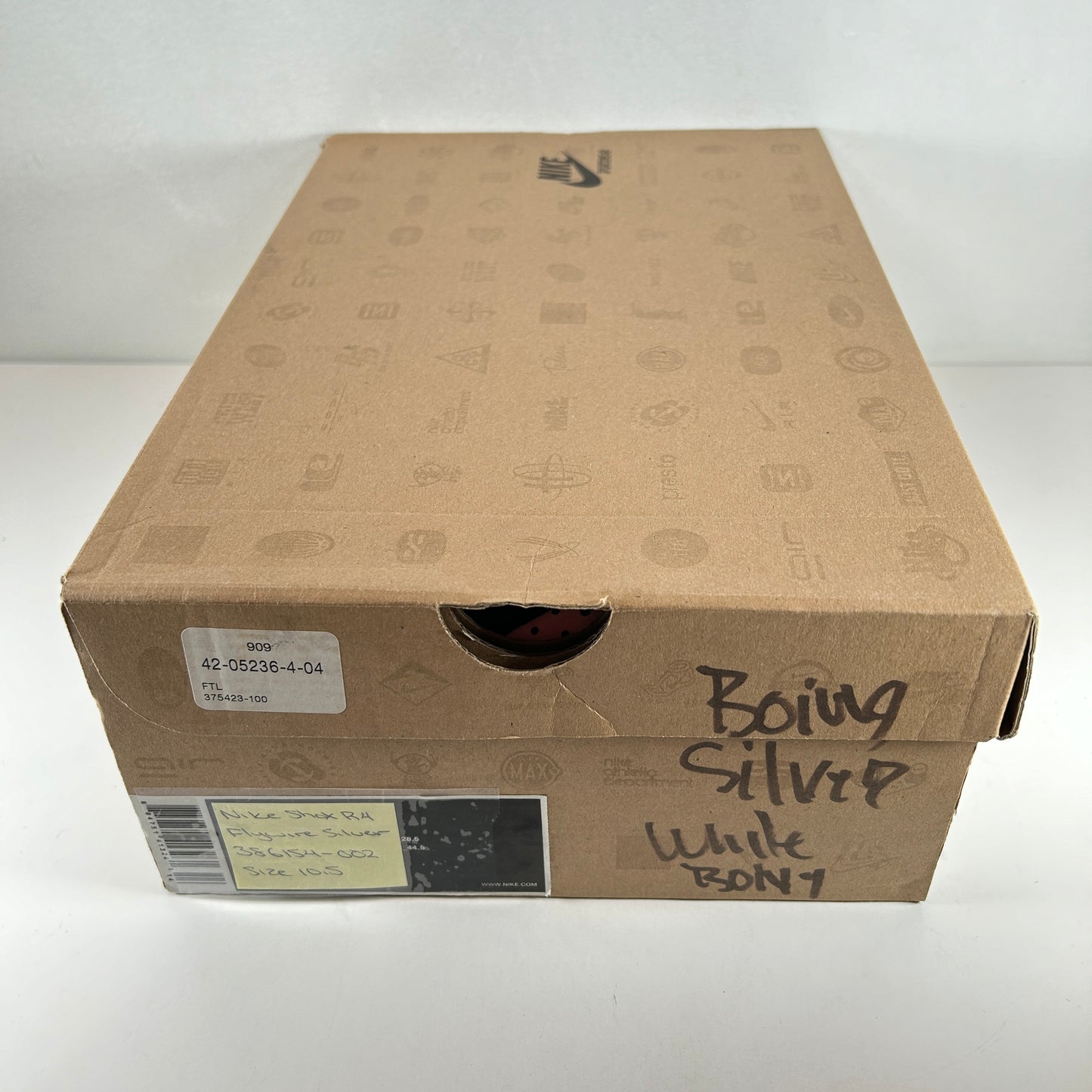 386154 002 Nike Shox R4 Flywire Metallic Silver 2010 [USED] - 10.5 M (Used) (Replace Box)