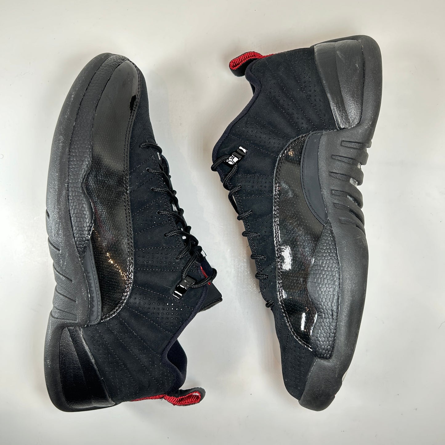 308317 001 Jordan 12 Retro Low Black Patent [USED] - 10.5 M (Used)
