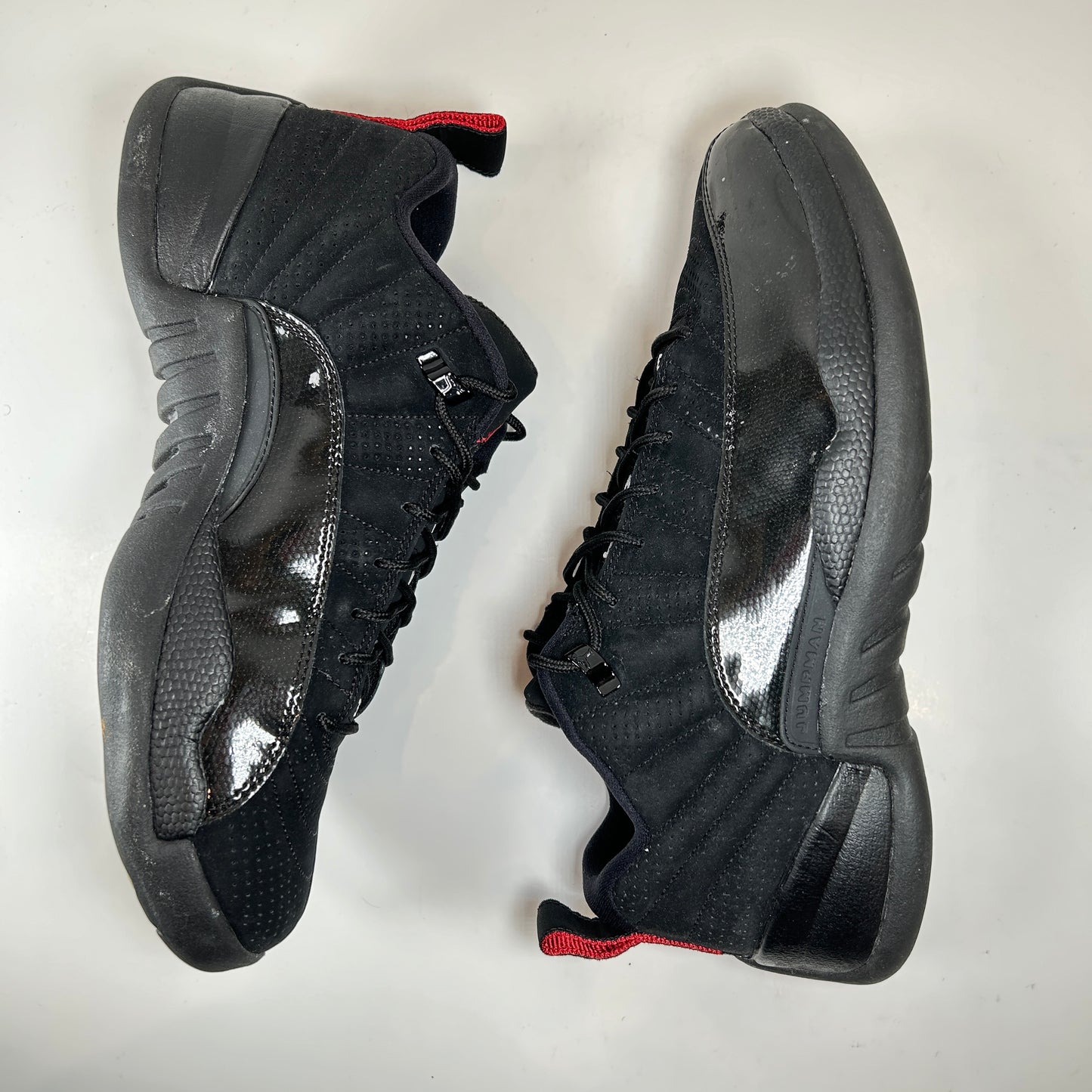308317 001 Jordan 12 Retro Low Black Patent [USED] - 10.5 M (Used)