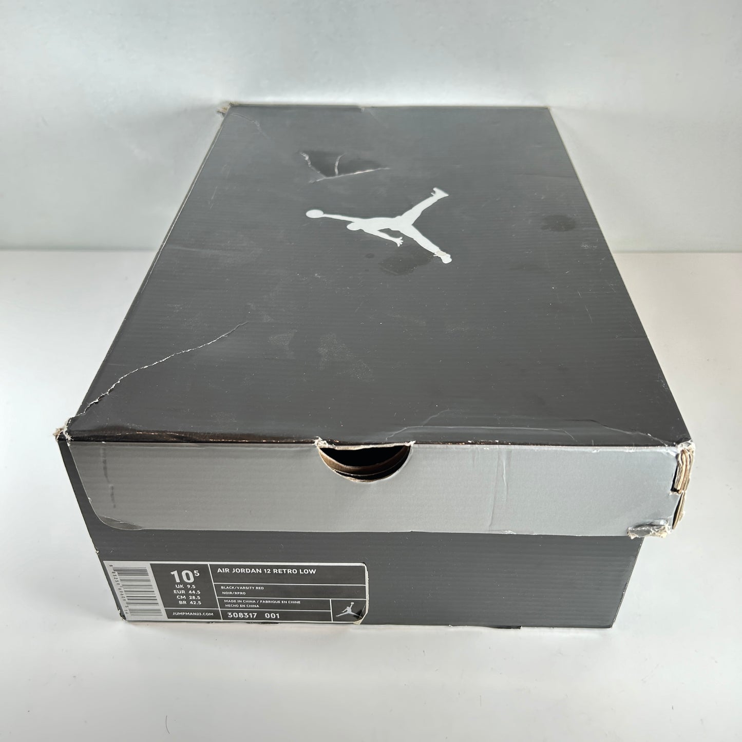 308317 001 Jordan 12 Retro Low Black Patent [USED] - 10.5 M (Used)