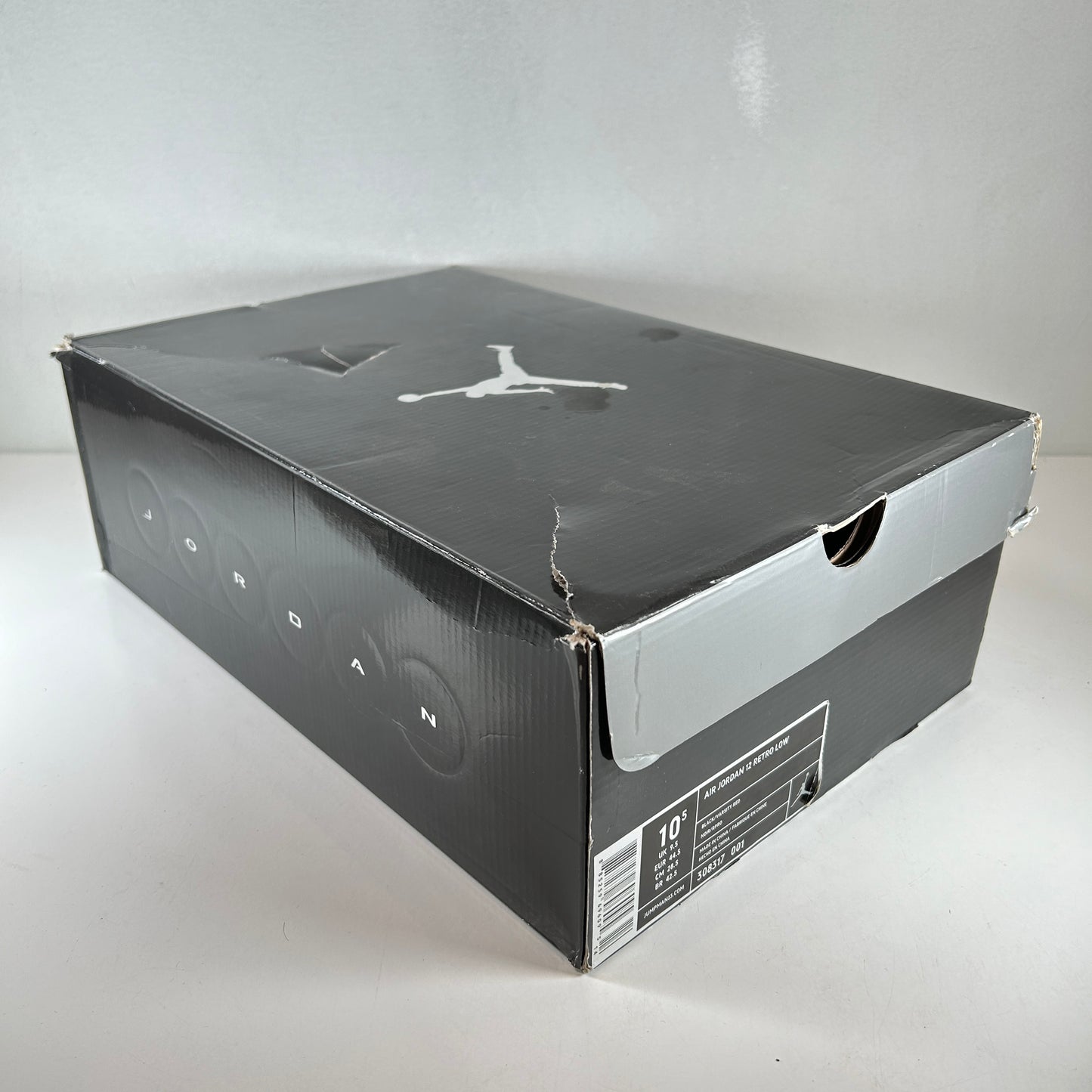 308317 001 Jordan 12 Retro Low Black Patent [USED] - 10.5 M (Used)