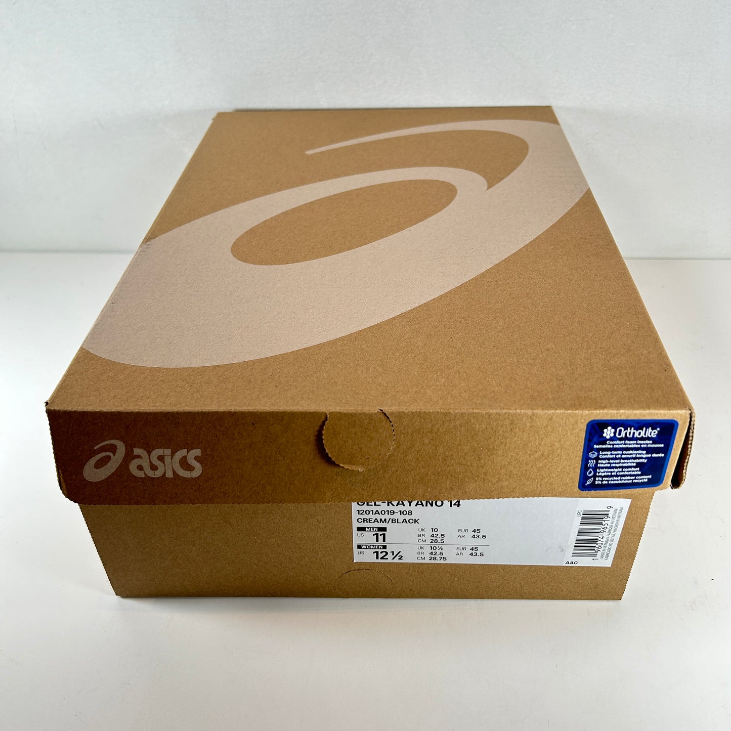 1201A019 108 ASICS Gel-Kayano 14 Cream Black Metallic Plum [USED] - 11 M (VNDS)