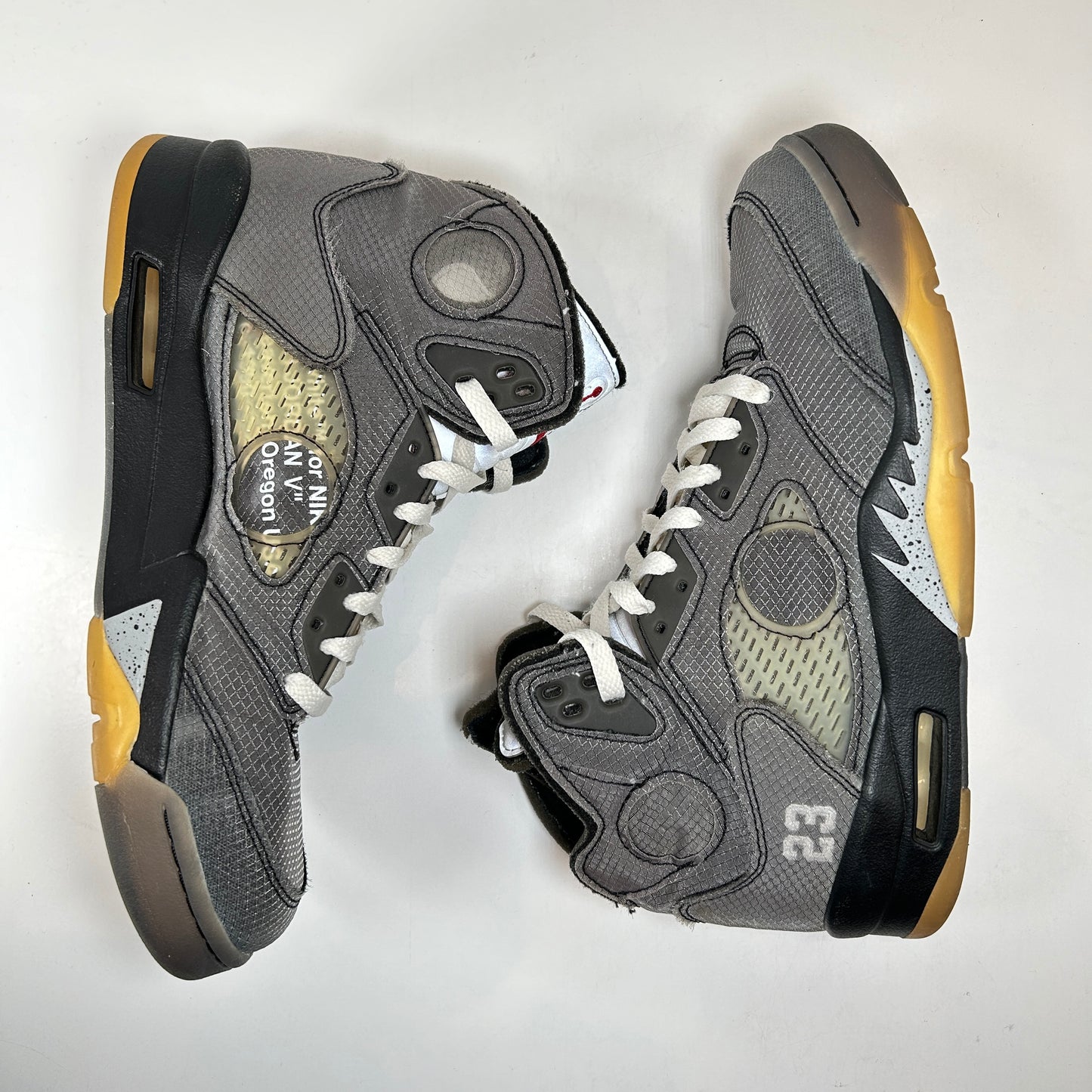 CT8480 001 Jordan 5 Off-White Black [USED] - 9.5 M (Used)