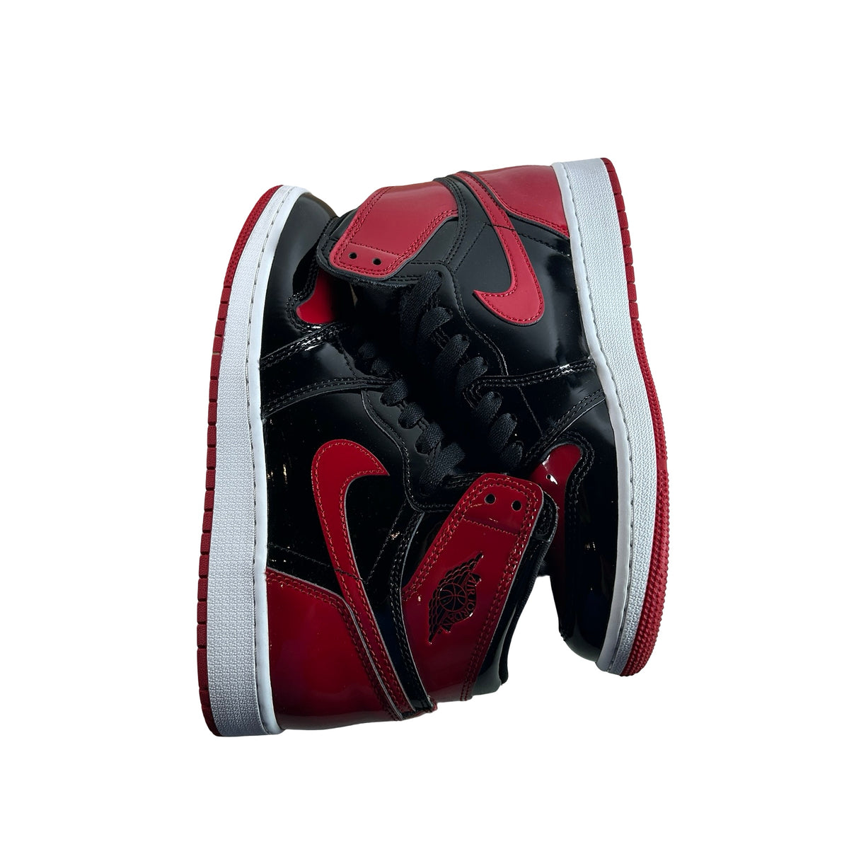 575441 063 Jordan 1 Retro High OG Patent Bred (GS) [USED] - 5.5 Y (Used4)