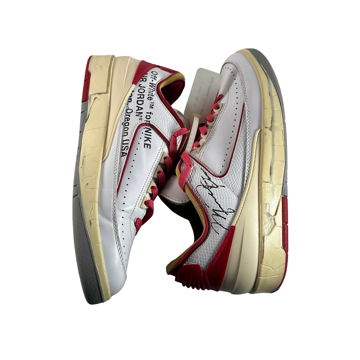 DJ4375 106 Jordan 2 Retro Low SP Off-White White Red [USED] - 9.5 M (Used3)
