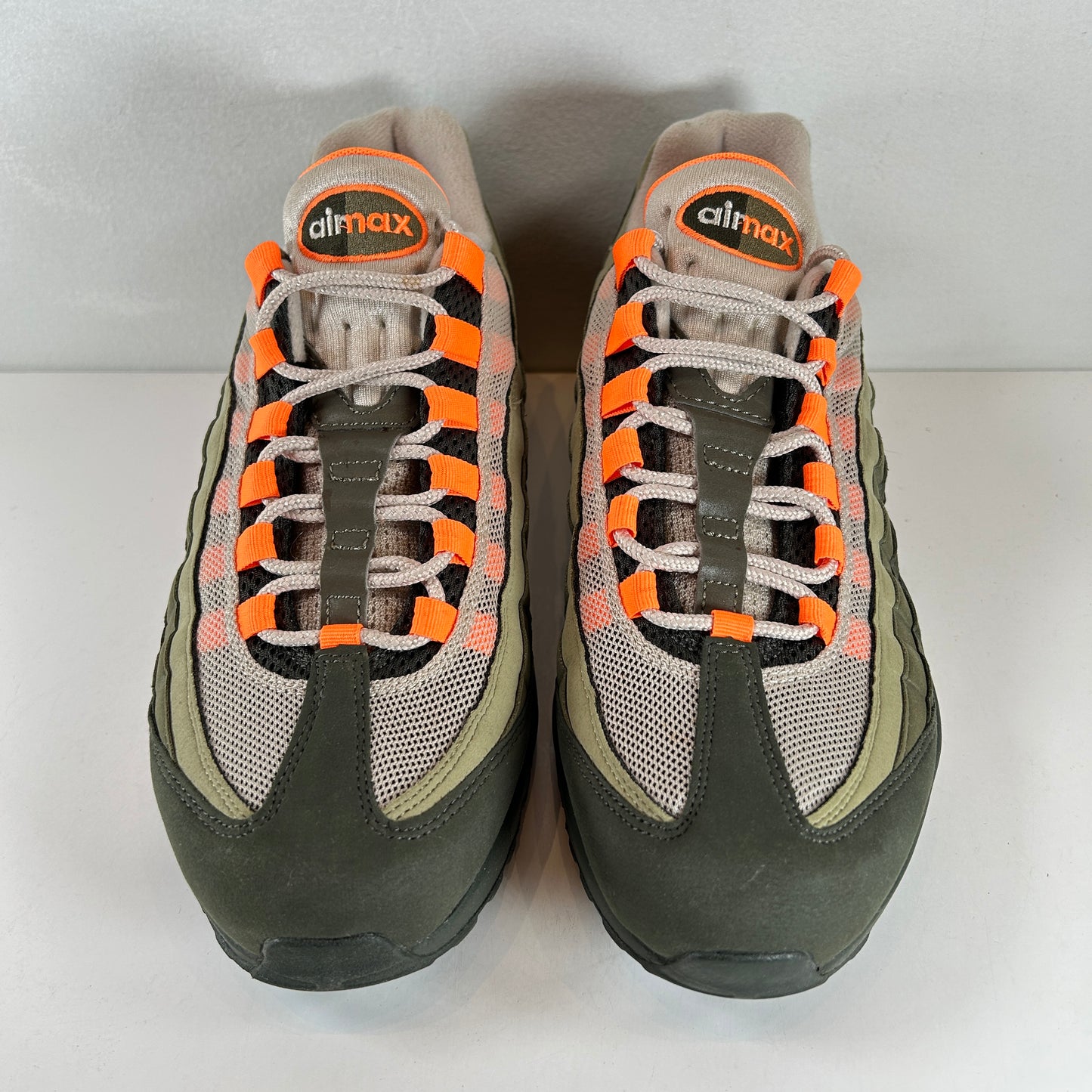 AT2865 200 Nike Air Max 95 OG Neutral Olive Total Orange [USED] - 11 M (Used) (Replace Box)