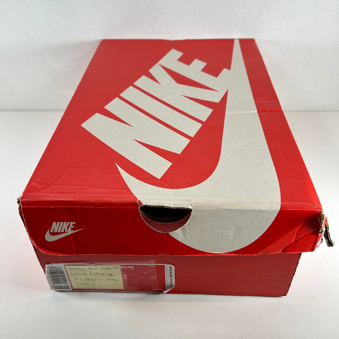 AT2865 200 Nike Air Max 95 OG Neutral Olive Total Orange [USED] - 11 M (Used) (Replace Box)