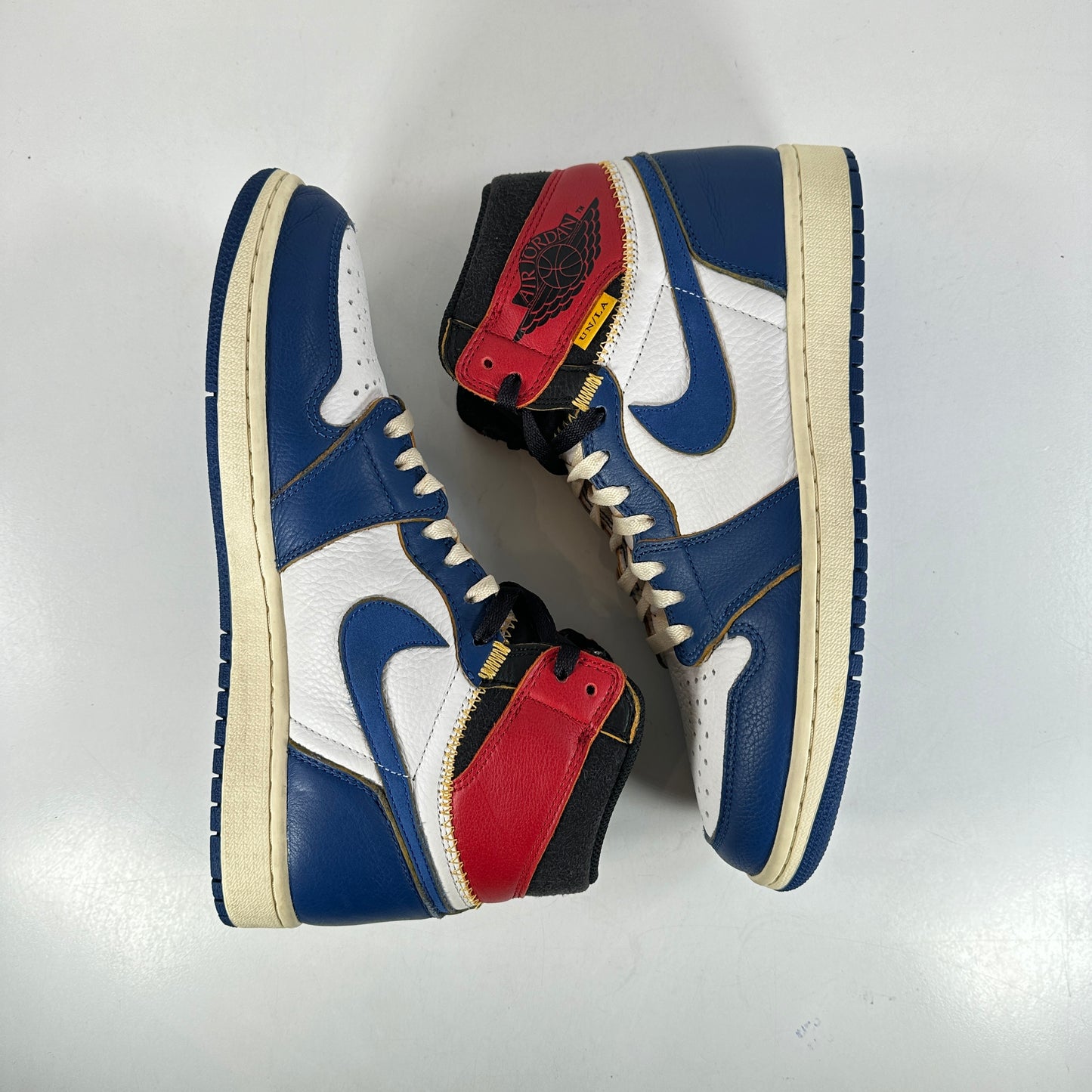 BV1300 146 Jordan 1 Union Storm Blue Toe [USED] - 10 M (Used) (No Box)