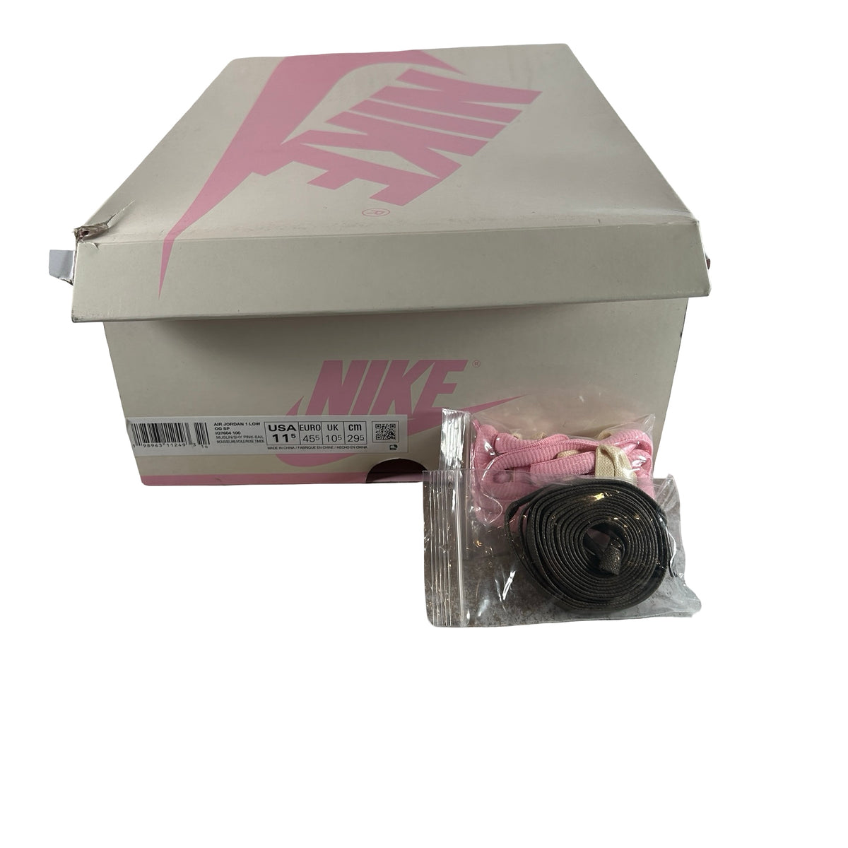 IQ7604 100 Jordan 1 Retro Low OG SP Travis Scott Shy Pink [USED] - 11.5 M (Used)