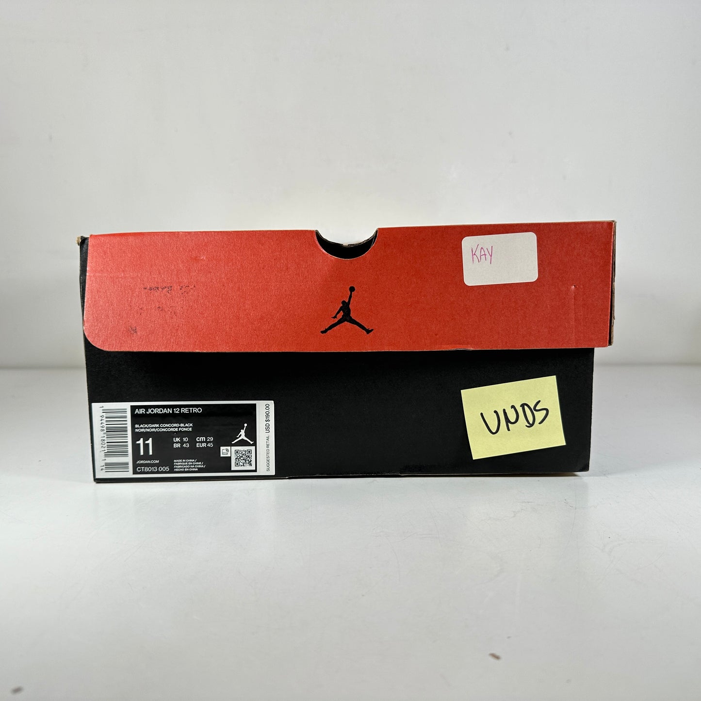 CT8013 005 Jordan 12 Retro Black Dark Concord [USED] - 11 M (VNDS)