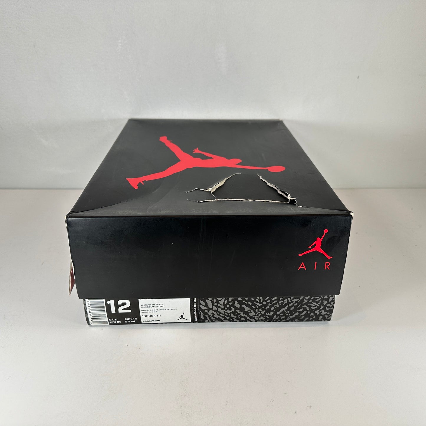 136064 111 Jordan 3 Retro Pure White (2018) [USED] - 12 M (Used)