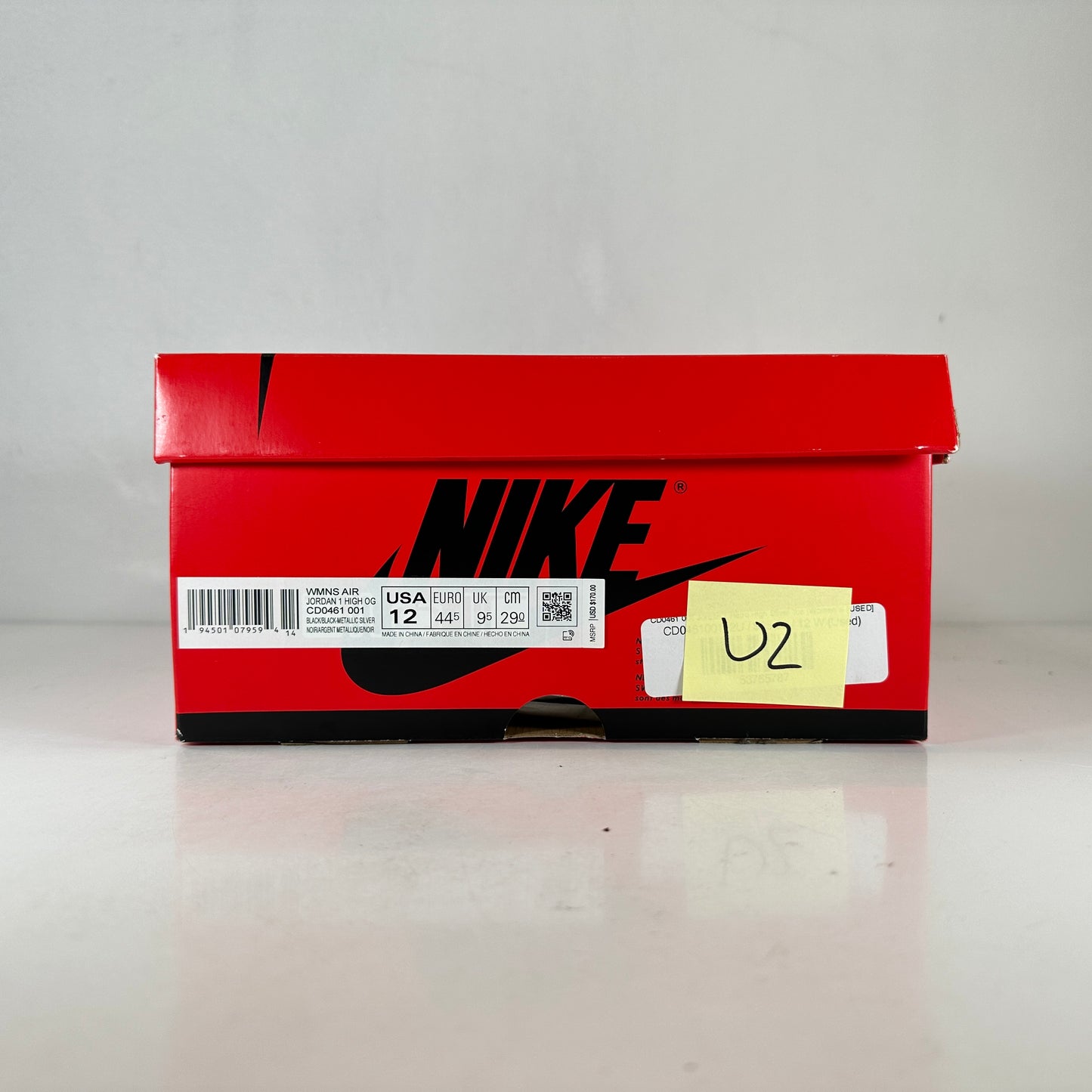 CD0461 001 Jordan 1 Retro High Silver Toe (Women's) [USED] - 12 W (Used2)