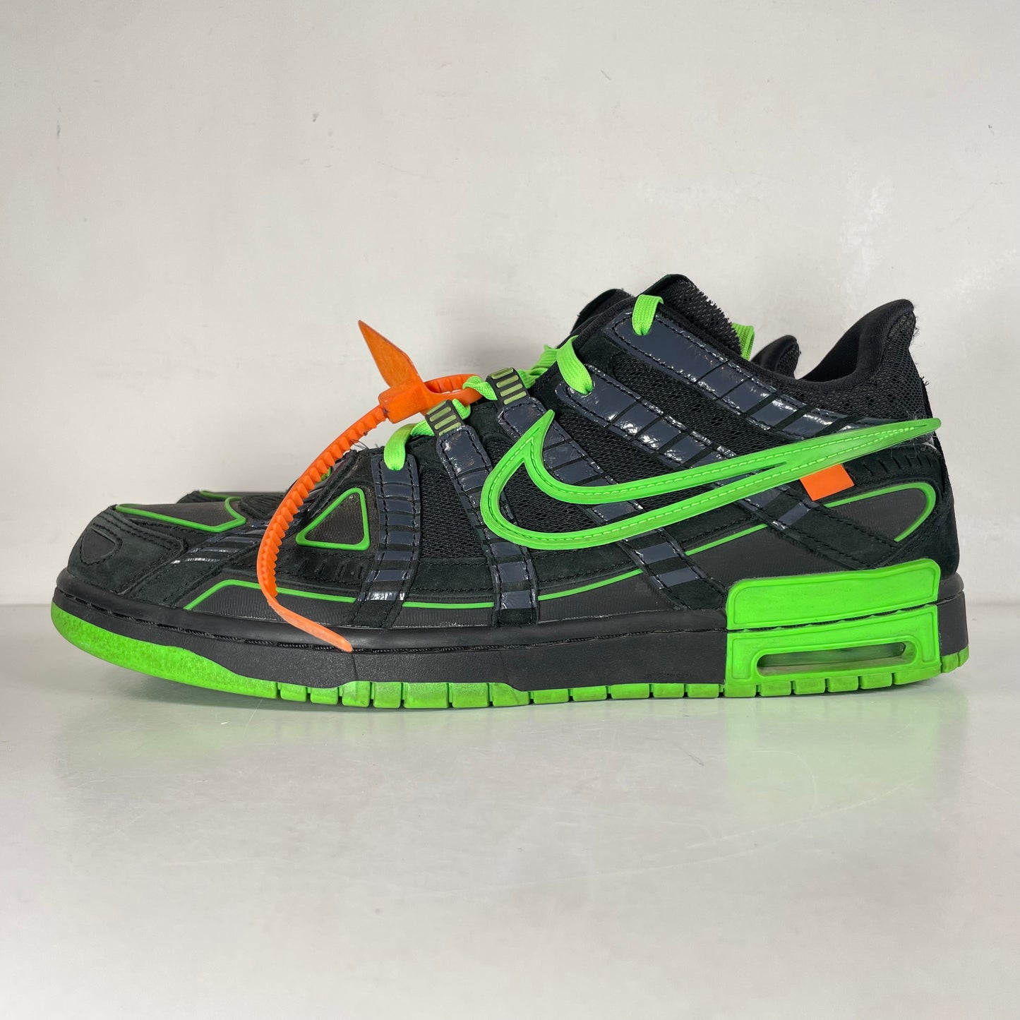 CU6015 001 Nike Air Rubber Dunk Off-White Green Strike [USED] - 12 M (Used)