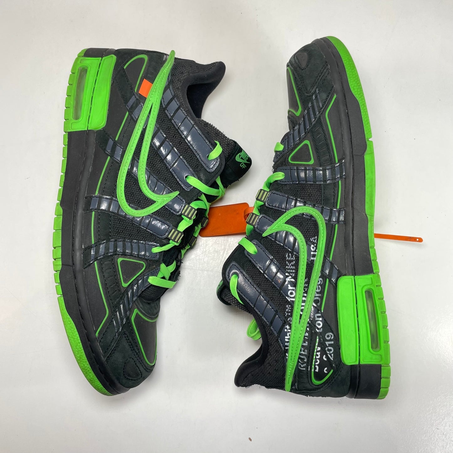 CU6015 001 Nike Air Rubber Dunk Off-White Green Strike [USED] - 12 M (Used)
