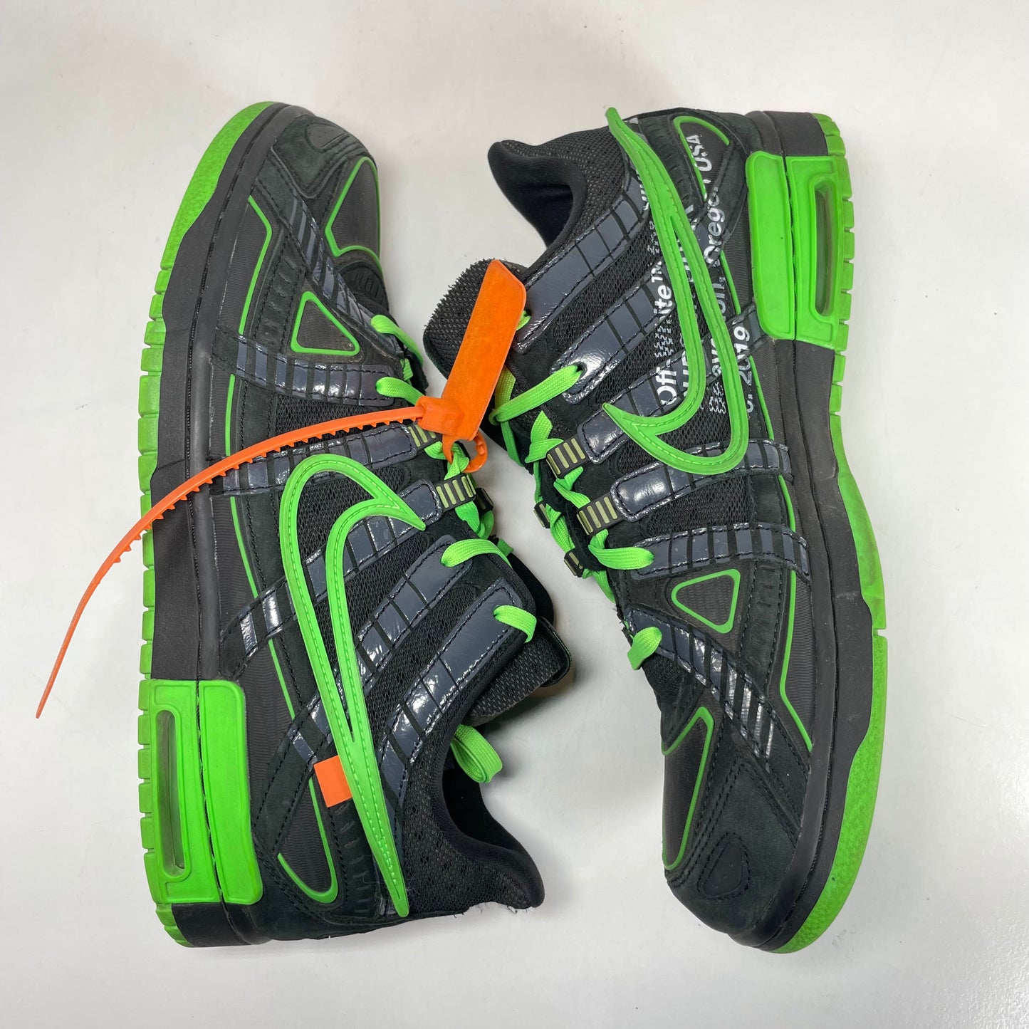 CU6015 001 Nike Air Rubber Dunk Off-White Green Strike [USED] - 12 M (Used)