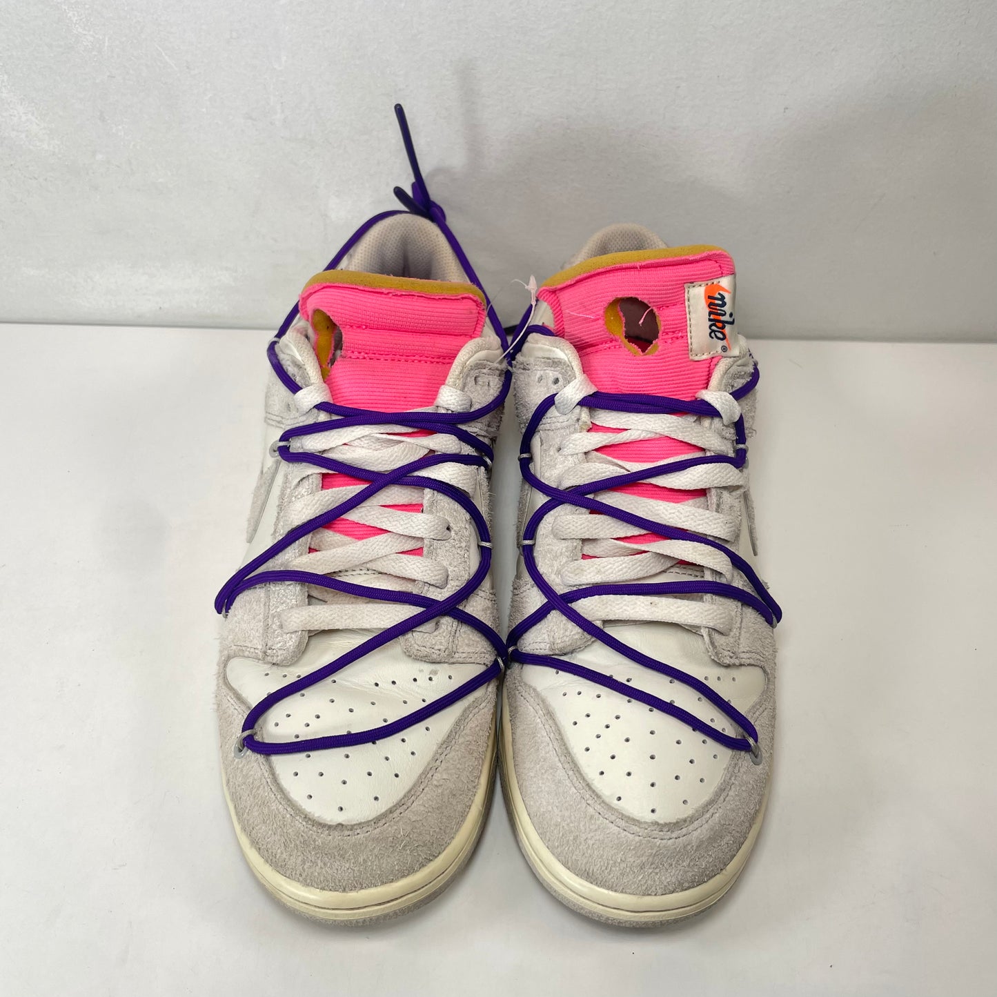 DJ0950 101 Nike Dunk Low Off-White Lot 15 [USED] - 10 M (Used)