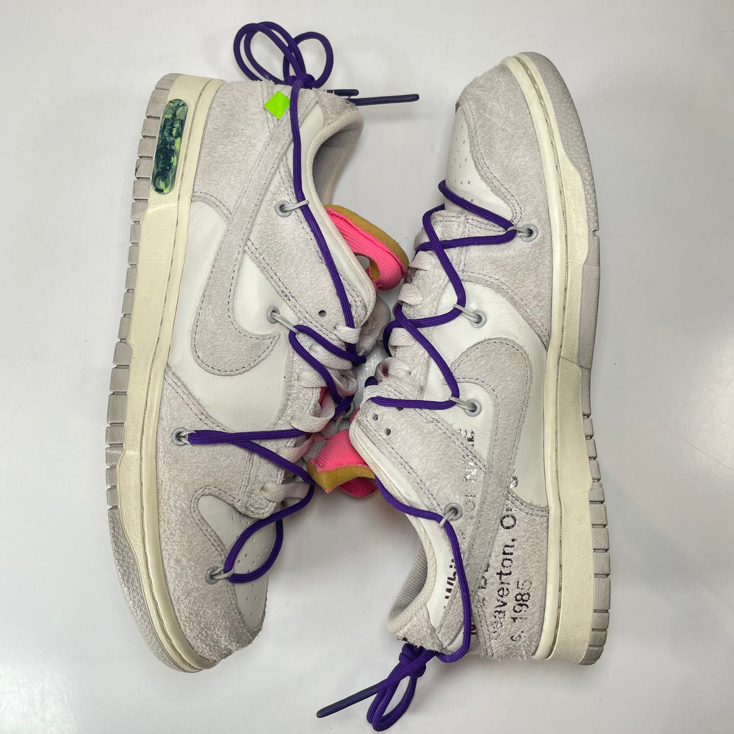 DJ0950 101 Nike Dunk Low Off-White Lot 15 [USED] - 10 M (Used)