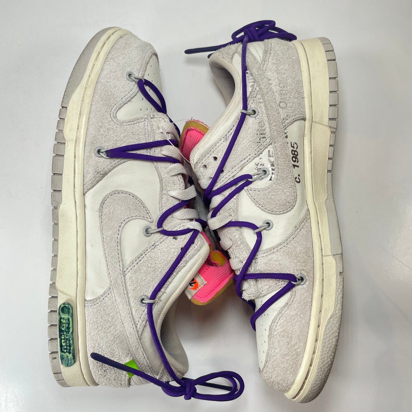 DJ0950 101 Nike Dunk Low Off-White Lot 15 [USED] - 10 M (Used)