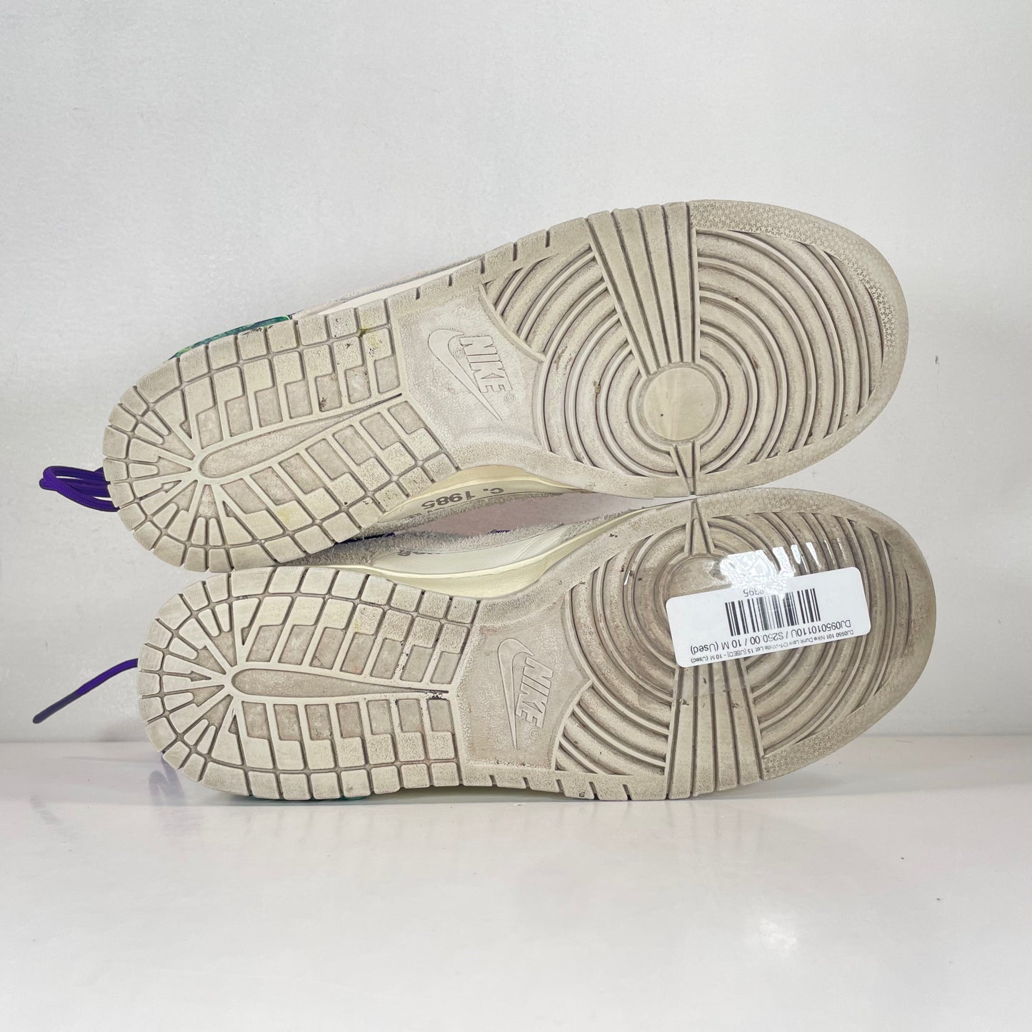 DJ0950 101 Nike Dunk Low Off-White Lot 15 [USED] - 10 M (Used)