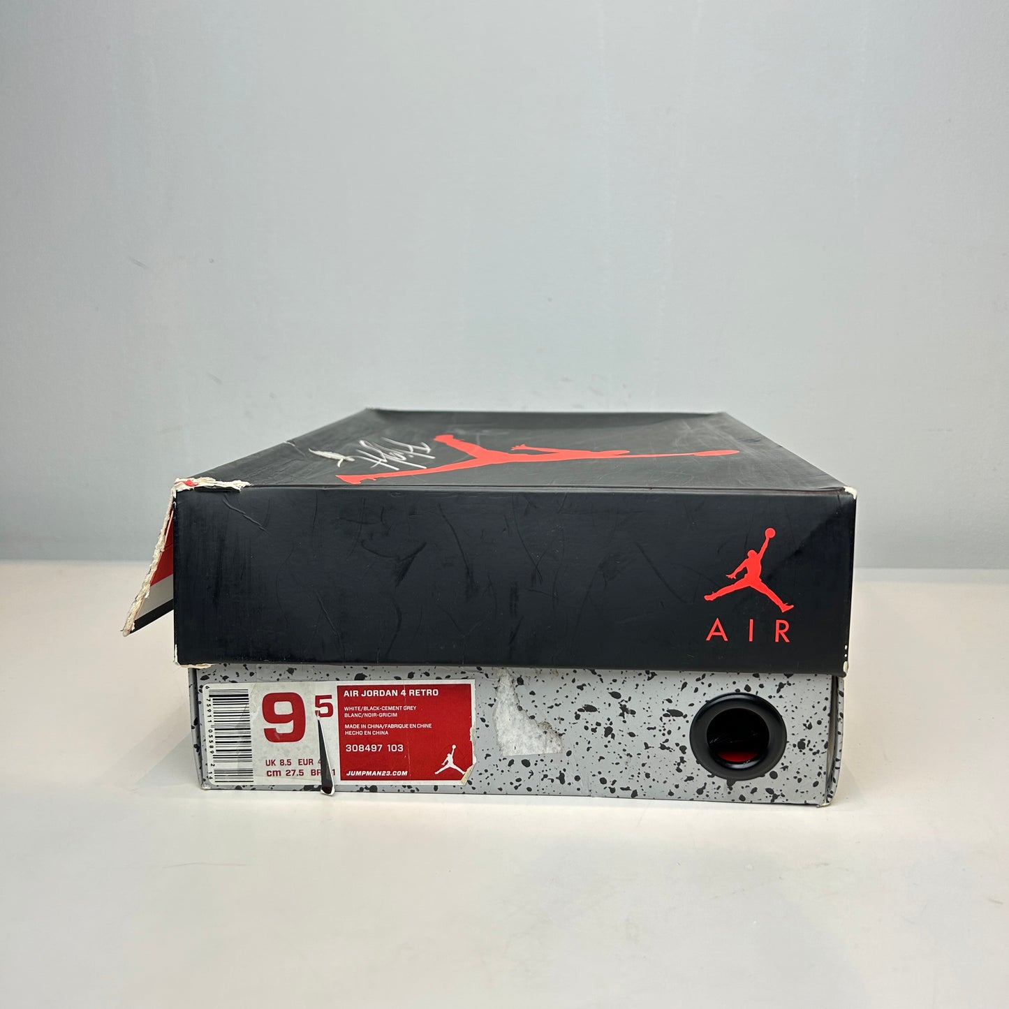 308497 103 Jordan 4 Retro White Cement (2012) [USED] - 9.5 M (Used)