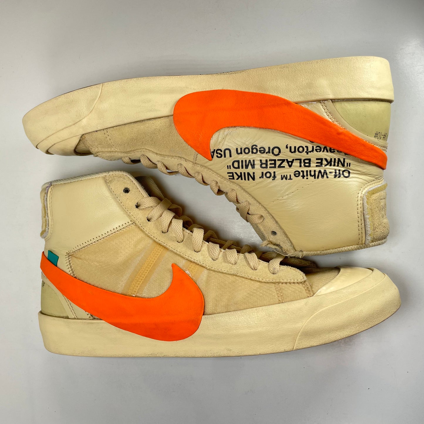 AA3832 700 Nike Blazer Off-White Orange [USED] - 10 M (Used) (No Box)