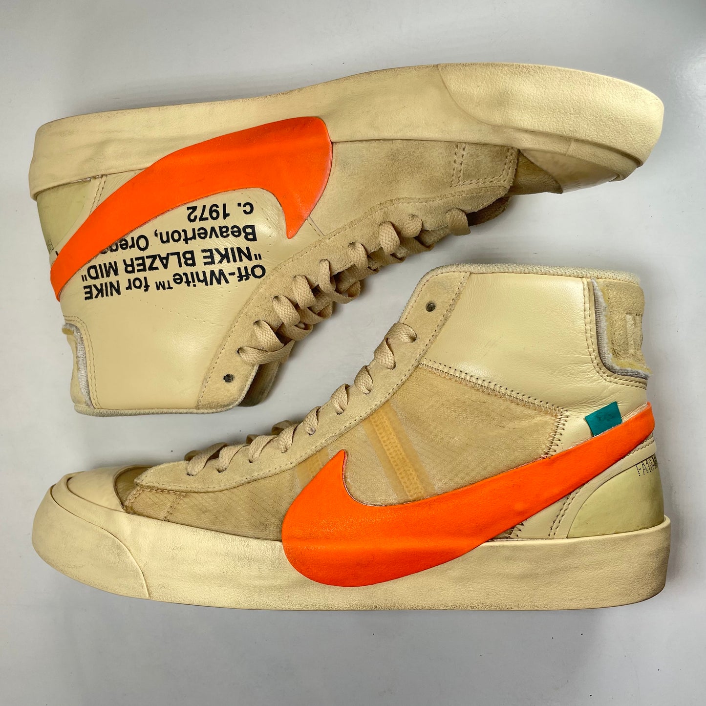 AA3832 700 Nike Blazer Off-White Orange [USED] - 10 M (Used) (No Box)