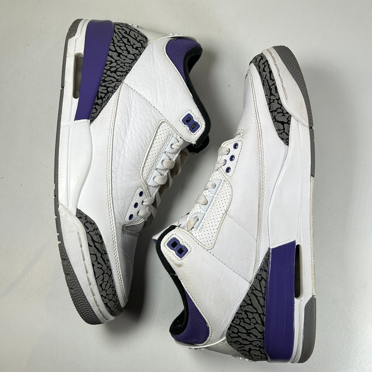 CT8532 105 Jordan 3 Retro Dark Iris [USED] - 10 M (Used) (No Box)