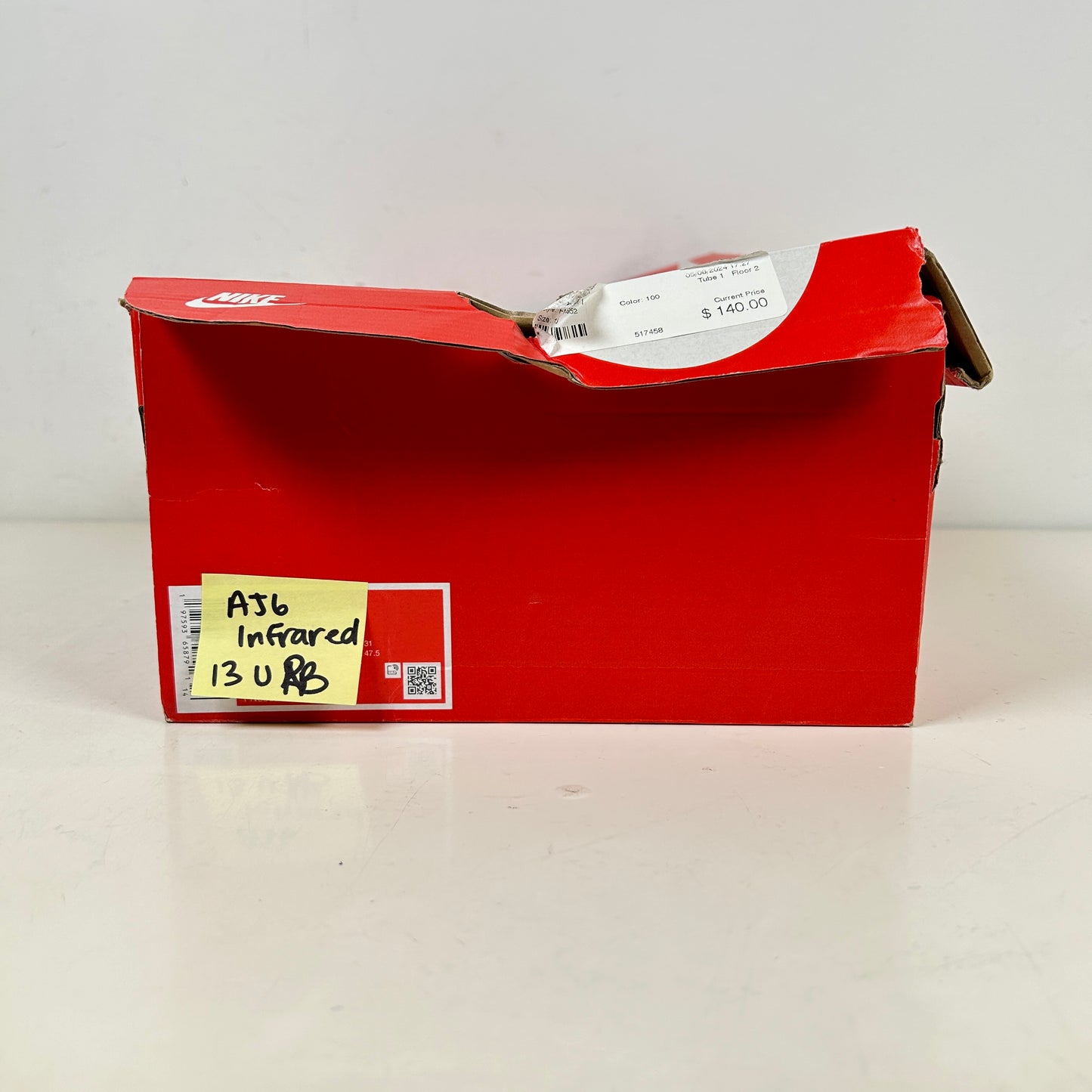 384664 060 Jordan 6 Infrared [USED] - 13 M (Used) (Replace Box)