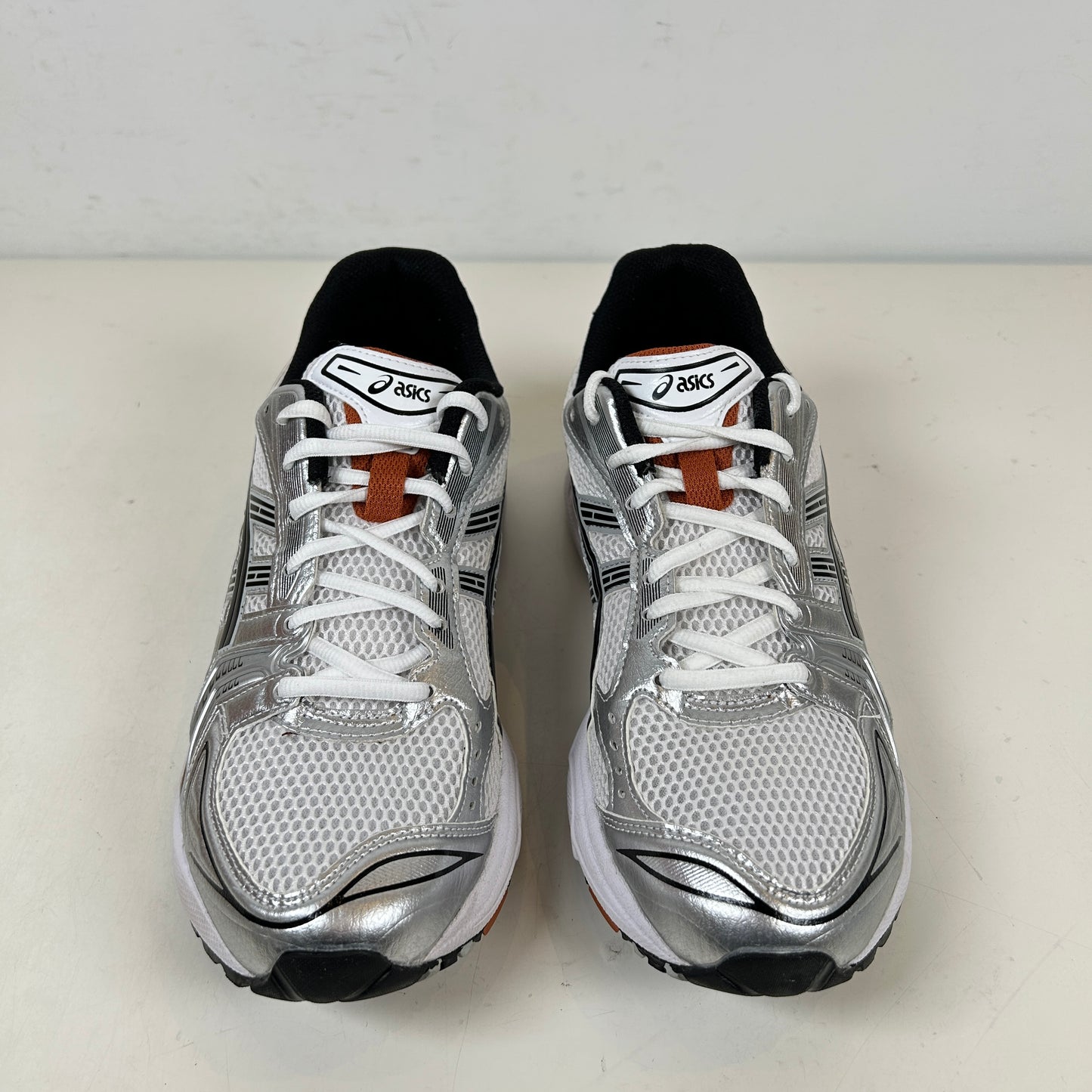 1201A019 109 ASICS Gel-Kayano 14 White Piquant Orange [USED] - 9.5 M (Used)