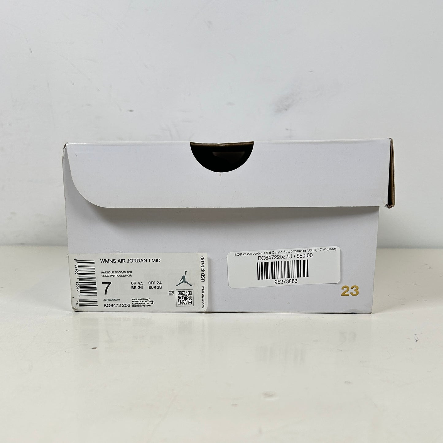 BQ6472 202 Jordan 1 Mid Canyon Rust (Women's) [USED] - 7 W (Used)