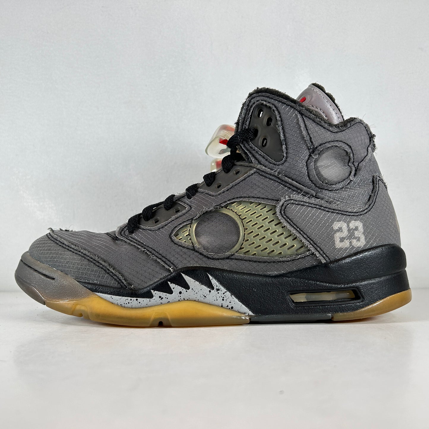 CT8480 001 Jordan 5 Off-White Black [USED] - 8 M (Used)