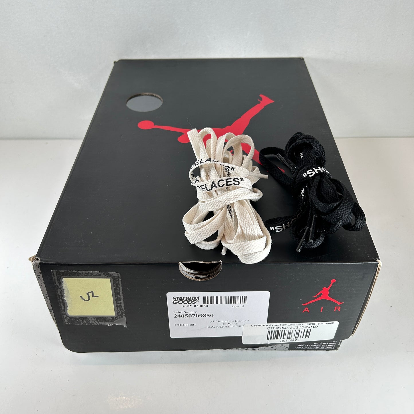 CT8480 001 Jordan 5 Blanco roto Negro