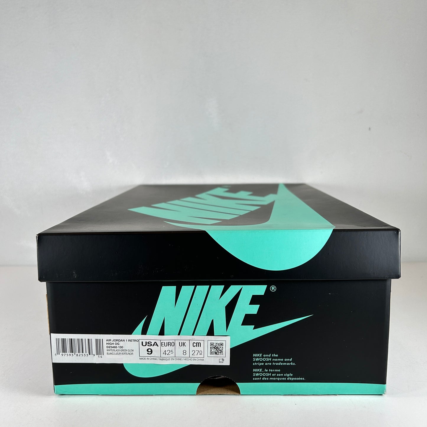 DZ5485 130 Jordan 1 Retro High OG Green Glow [USED] - 9 M (Used)