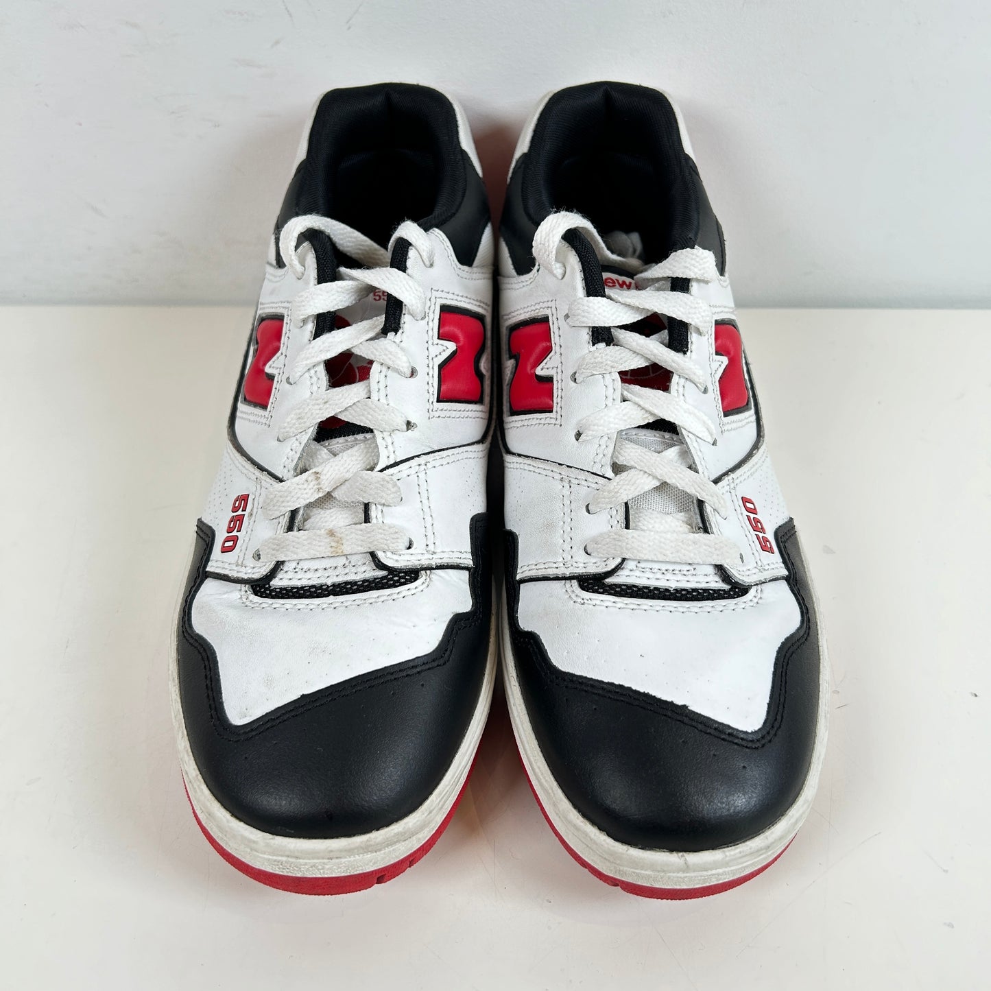 BB550HR1 New Balance 550 White Red Black [USED] - 7.5 M (Used)
