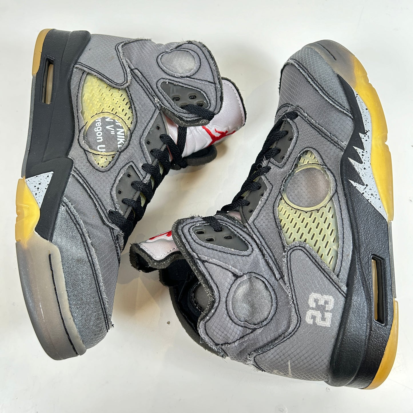 CT8480 001 Jordan 5 Off-White Black [USED] - 9 M (Used)