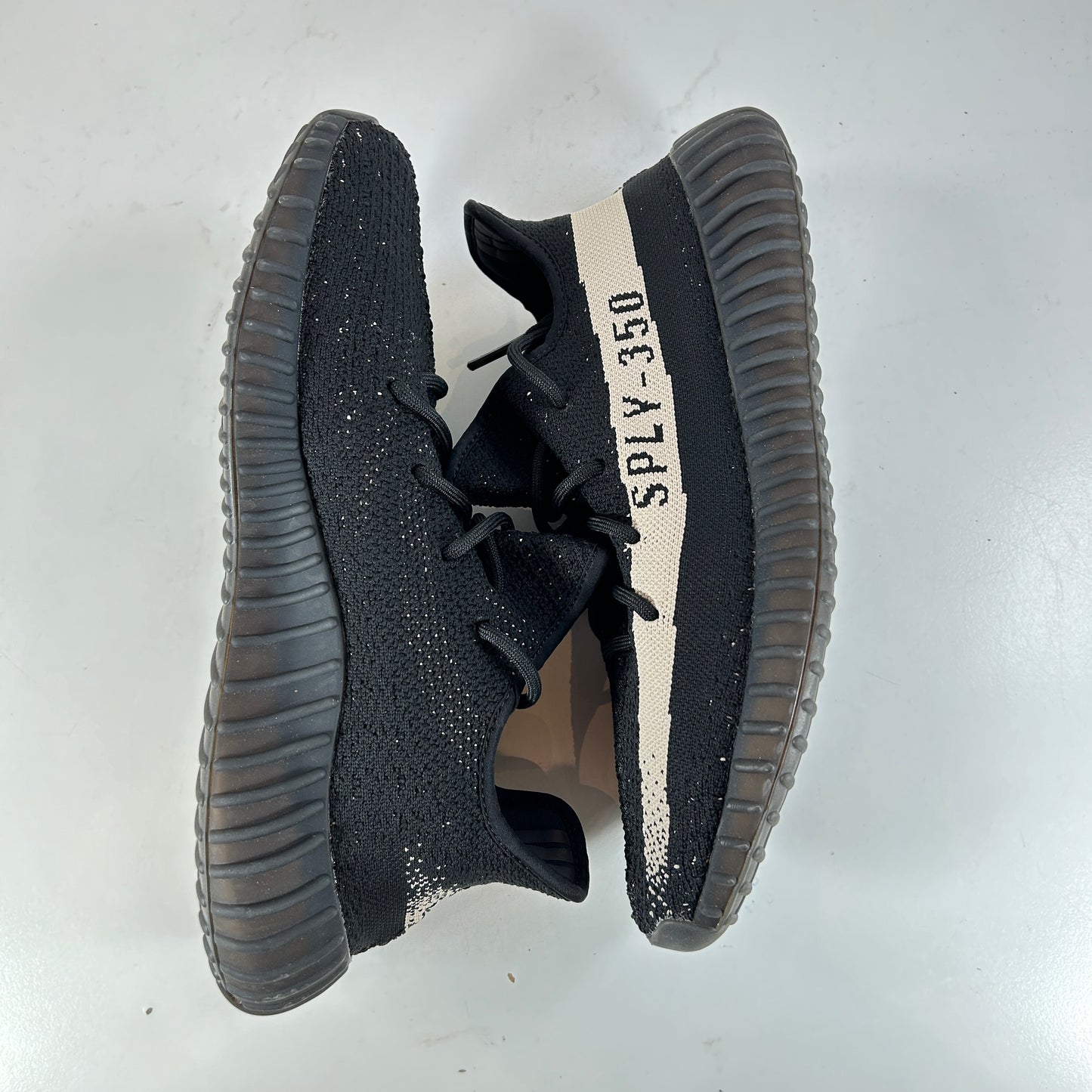 BY1604 Adidas Yeezy Boost 350 V2 Core Black White [USED] - 10.5 M (Used)