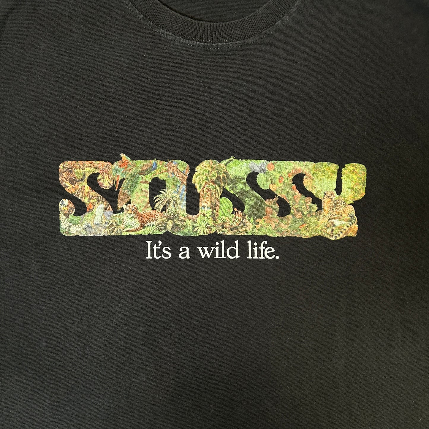 Stussy It's A Wild Life Tee Black [USED] L - (Used)