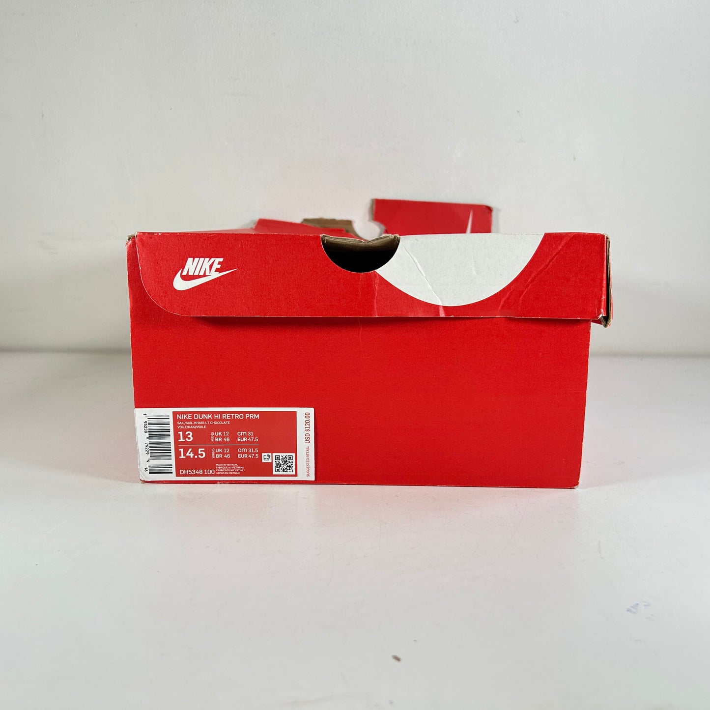 DH5438 100 Nike Dunk High Light Chocolate [USED] - 13 M (Used)