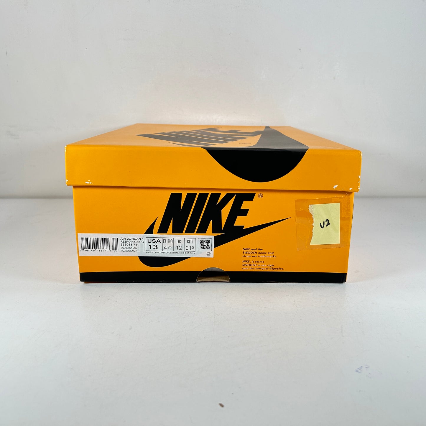 555088 711 Jordan 1 Retro High OG Yellow Toe [USED] - 13 M (Used2)