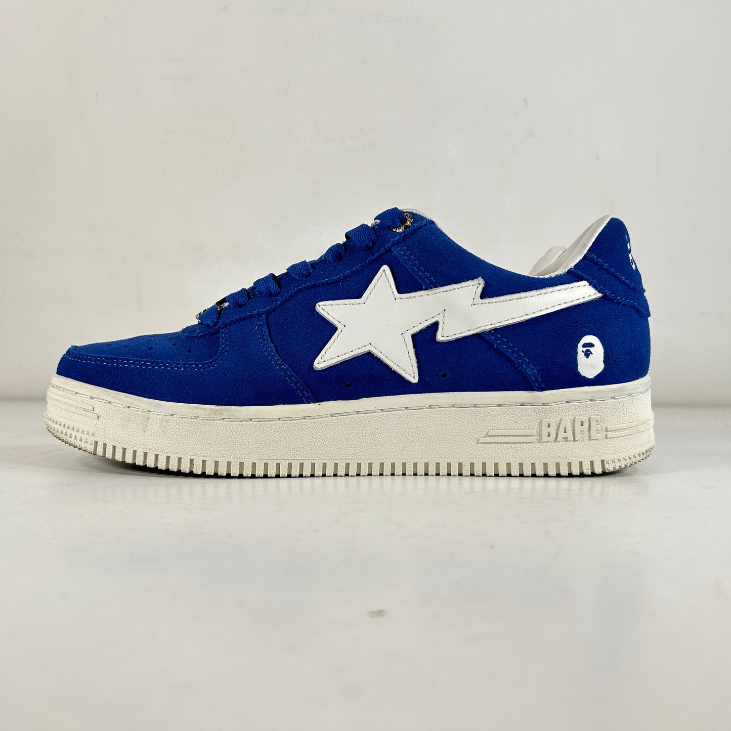 001FWH201047 BLU A Bathing Ape Bape Sta Low Blue Suede [USED] - 6 M (Used)