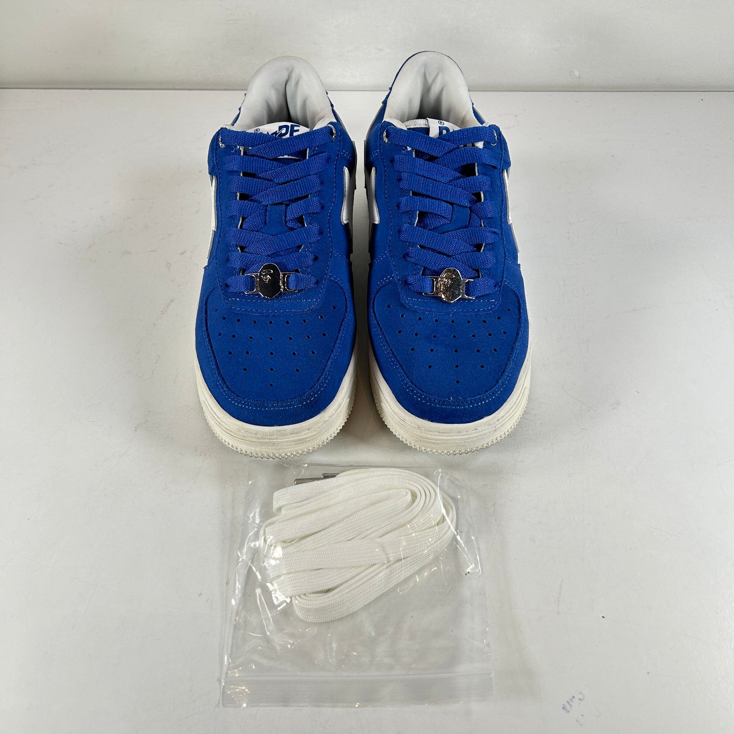 001FWH201047 BLU A Bathing Ape Bape Sta Low Blue Suede [USED] - 6 M (Used)