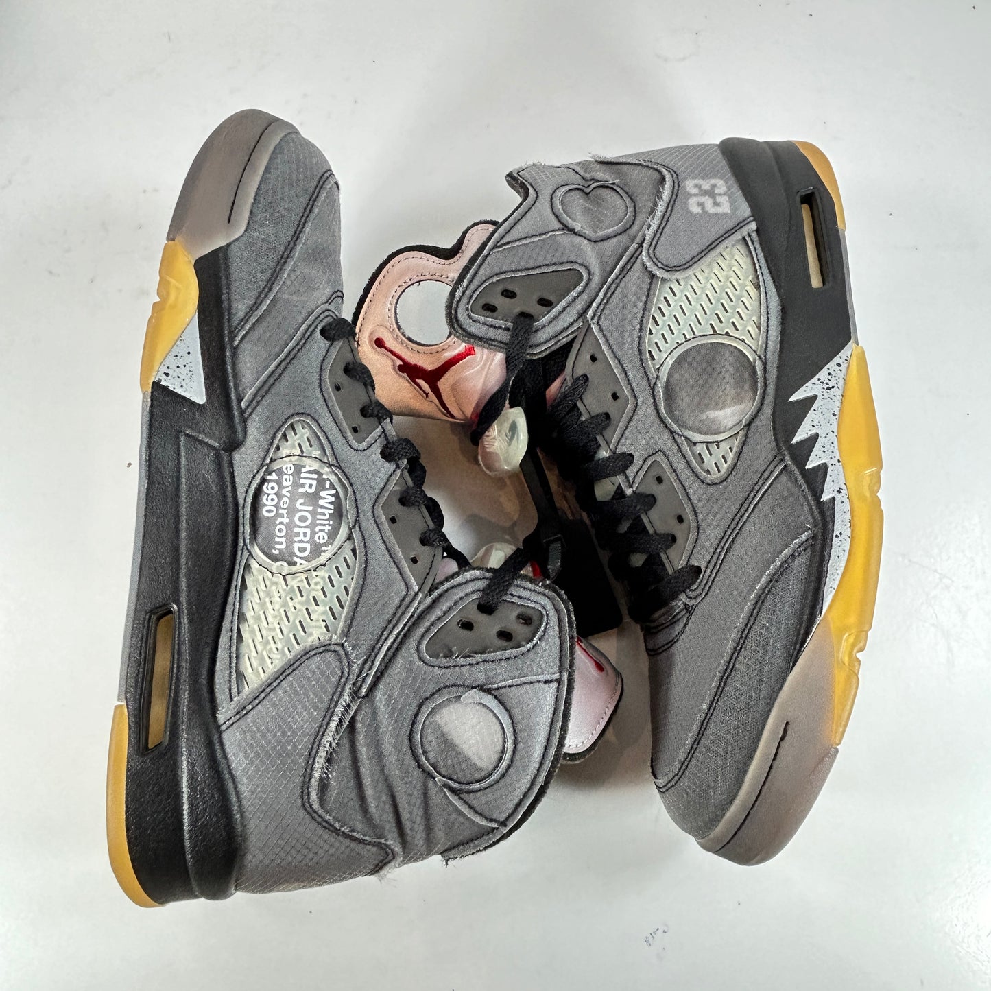 CT8480 001 Jordan 5 Off-White Black [USED] - 12 M (Used)